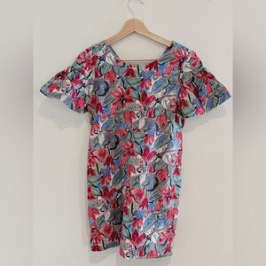 Zara printed floral mini dress